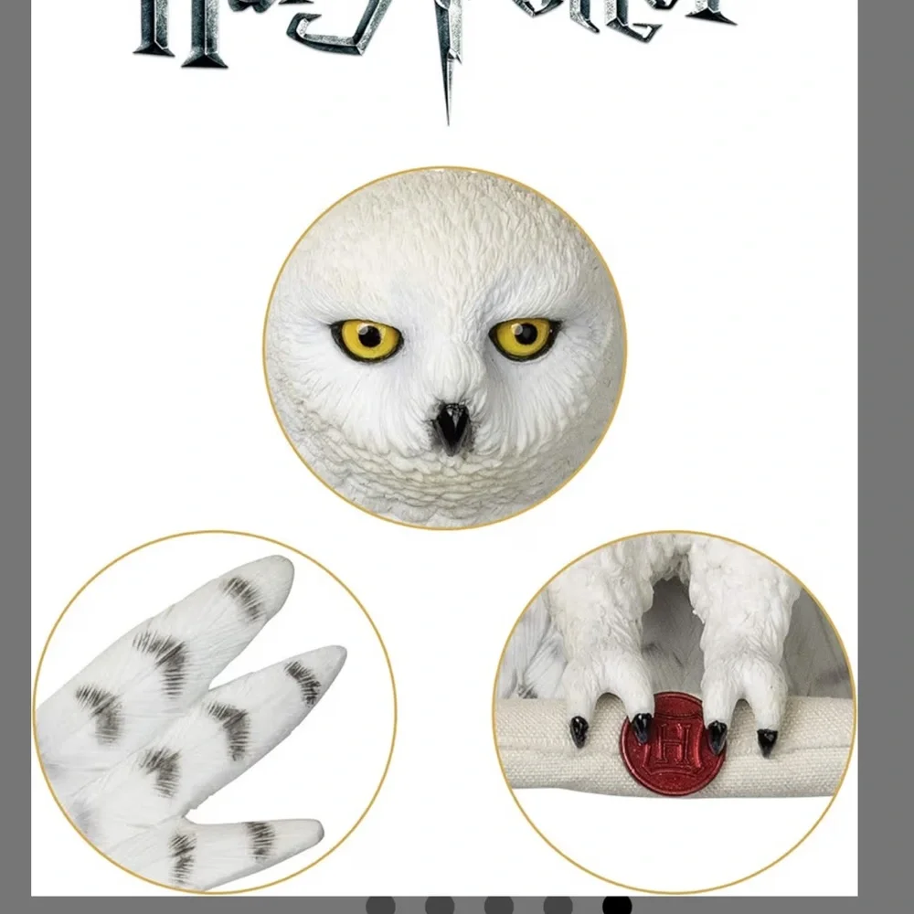 Hedwig Owl Perch - White Decorative Bird Perch